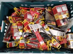 A large quantity of Starrett products including Diamond Grit Hole Saw (D0412), High Speed Drill Bit