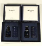 Two as new Hackett London essential set - Eau de parfum 50ml and deodorant stick 75g, boxed.