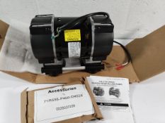 A GAST 71R555-P400-D402X 2 cylinder, swing iron, oil-free pump.