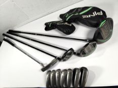 A set of pre-owned Ping Prodi G junior golf clubs, R/H, 52.12/56.12/W/6/7/8/9/Hybrid/Fairway/Driver