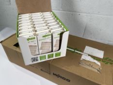 Three boxes of 24 as new Wagobox Pro 4 junction box enclosures.