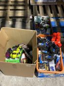 A quantity of bike accessories and related items to include GT85, extra dry lube for bike chains, ty