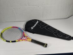 An as new Babolat Rafa Pure Aero tennis racket.