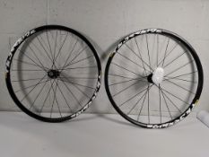 A boxed as new Mavic Crossride FTS-X wheel set in black (M50421F and M50421R).