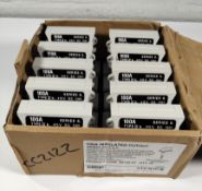 Ten Henley 100A insulated house service cut outs, series 6, single pole (54142-07).