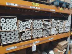 Approximately one hundred and fifty rolls of assorted Riviera Maison wallpaper.