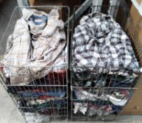 A quantity of pre-owned shirts to include Wrangler, Carhatt, Billabong, Chaps and more.