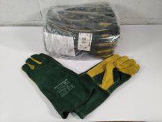 Ten as new Honeywell heavy-duty safety welding protection gauntlets (2000042).