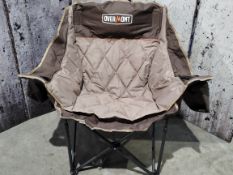 An as new OVERMONT Oversized XL Camping Folding Chair, Khaki.