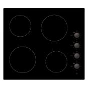 A Statesman SCHZ460D 4 zone ceramic hob cooktop, black (stock image).