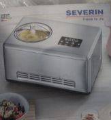 Severin twin bowl 2L ice cream making machine 110v (unboxed) (requires UK adaptor).