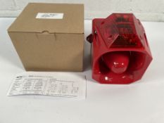 Six as new FHF 22510702 Sounder/Strobe Comb. AXL05 230 VAC red.