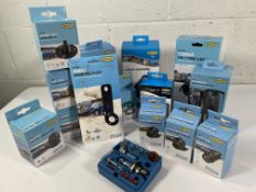 Assorted as new Ring Automotive products to include an RTC2000 Rechargeable Tyre Inflator, an RSA175