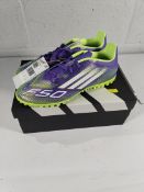A pair of Adidas F50 league turf boot UK8.