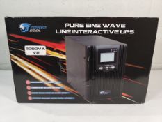 An as new Power Cool Smart UPS with digital display, 2000VA.