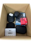 Assorted new & pre-owned headphones and related items (Sold as seen).