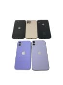 Assorted pre-owned Apple iPhones (iCloud unlocked - sold as seen).