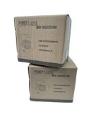 Two as new Lightmaxx PureLight Mini Theater Par 150W COB LED Spotlights (P/N: LIG0016694-00).