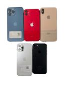 Assorted pre-owned Apple iPhones (iCloud unlocked - sold as seen).