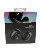 As new Bose Ultra Open Wireless Bluetooth Earbuds in Black (EAN: 017817846929).