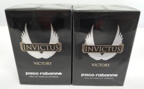 Two as new Paco Rabanne - Invictus Victory eau de parfum extreme 50ml, sealed boxes.
