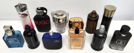 Thirty nearly new perfumes/testers and related to include Givenchy, Hugo Boss, CK, Paco Rabanne and
