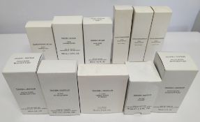 Eleven Hugo Boss related perfume testers to include Orange Man, Orange Woman, Now and More (packagin