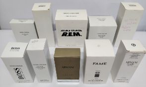 Thirty nearly new perfumes/testers and related to include CK, Lacoste, Joy, Hugo Boss and more, boxe