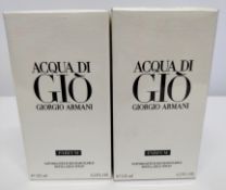 Two as new Giorgio Armani - Acqua Di Gio 125ml parfums, sealed boxes.