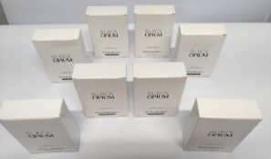 Eight YSL Black Opium related nearly new perfumes testers 90ml (packaging may have slight damage) bo