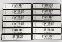 Twelve L'interdit Givenchy eau de parfum vaporisateur spray 12.5ml testers, boxed (please note: bott