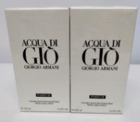 Two as new Giorgio Armani - Acqua Di Gio 125ml parfums, sealed boxes.