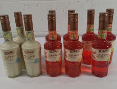 Ten De Kuyper ready to serve cocktails to include Strawberry Daiquiri fruity & fresh 3 x 500ml, Cosm