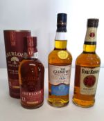 Aberlour 12yr Speyside single malt whisky 700ml, The Glenlivet Founders reserve single malt Scotch w