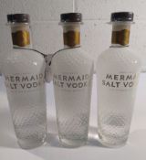 Three Mermaid Salt vodka's 3 x 700ml.