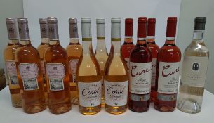 Five Marqués de Riscal Rosado 5 x 750ml, three Inurrieta Coral 2024 Rose 3 x 750ml (one label distre