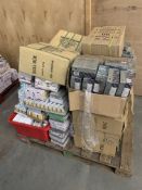 A quantity of electrical fixtures and fittings to include Green Brook switch and socket boxes and Ni