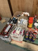 A quantity of consumables to include WD40, SP90 and Sika Wonder wipes. Est. RRP of £634