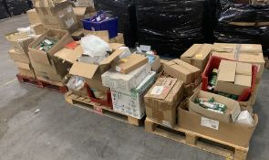 A large quantity of customer returns and overstock from an electrical wholesaler. Est. 1750 items wi