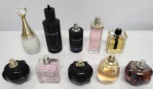 Thirty Dior perfumes/testers and related (please note: bottles may have been used/packaging may have