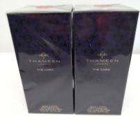 Two as new Thameen London – The Cora 100ml body lotions with argan oil and shea butter, sealed, box.