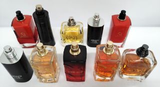Thirty Armani perfumes/testers and related (please note: bottles may have been used/packaging may ha