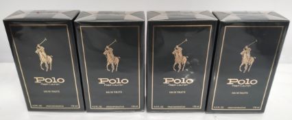 Four as new Ralph Lauren Polo 118ml eau de toilettes.