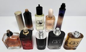Thirty Armani perfumes/testers and related (please note: bottles may have been used/packaging may ha