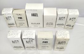 Forty four Mugler perfumes/testers and related (please note: bottles may have been used/packaging ma