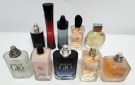 Thirty Armani perfumes/testers and related (please note: bottles may have been used/packaging may ha