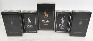 Five as new Ralph Lauren Club/Polo eau de toilettes-parfums fragrances.