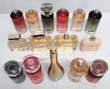 Thirty Karl Lagerfeld and Jennifer Lopez perfumes/testers and related (please note: bottles may have