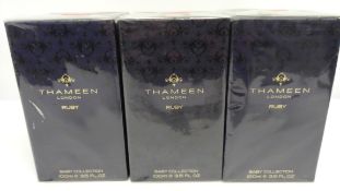 Three as new Thameen London – Ruby 100ml baby collection, sealed, boxed.