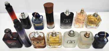 Thirty Armani perfumes/testers and related (please note: bottles may have been used/packaging may ha